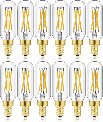 Vintage E12 LED Bulb 40W Equivalent, T6 T6.5, 3000K (Soft White), 450 Lumens, Dimmable Candelabra LED Tube Bulbs 4W