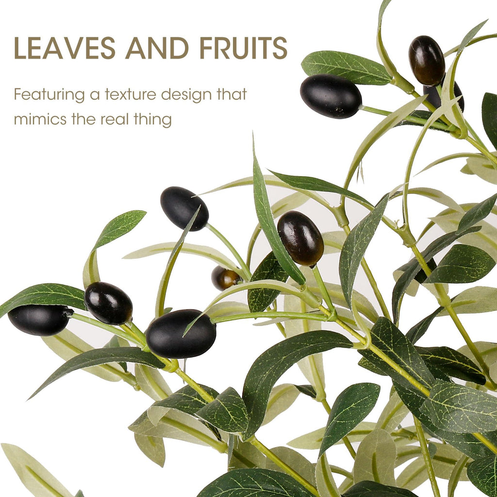 Artificial Olive Tree 5ft Tall Olive Trees Artificial Indoor Faux Olive Tree Indoor with Olive Branches and Black