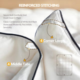 Breathable White Goose Down Fiber Comforter Queen 90”x90”, Super Cozy and Soft Hotel Quilted Duvet I