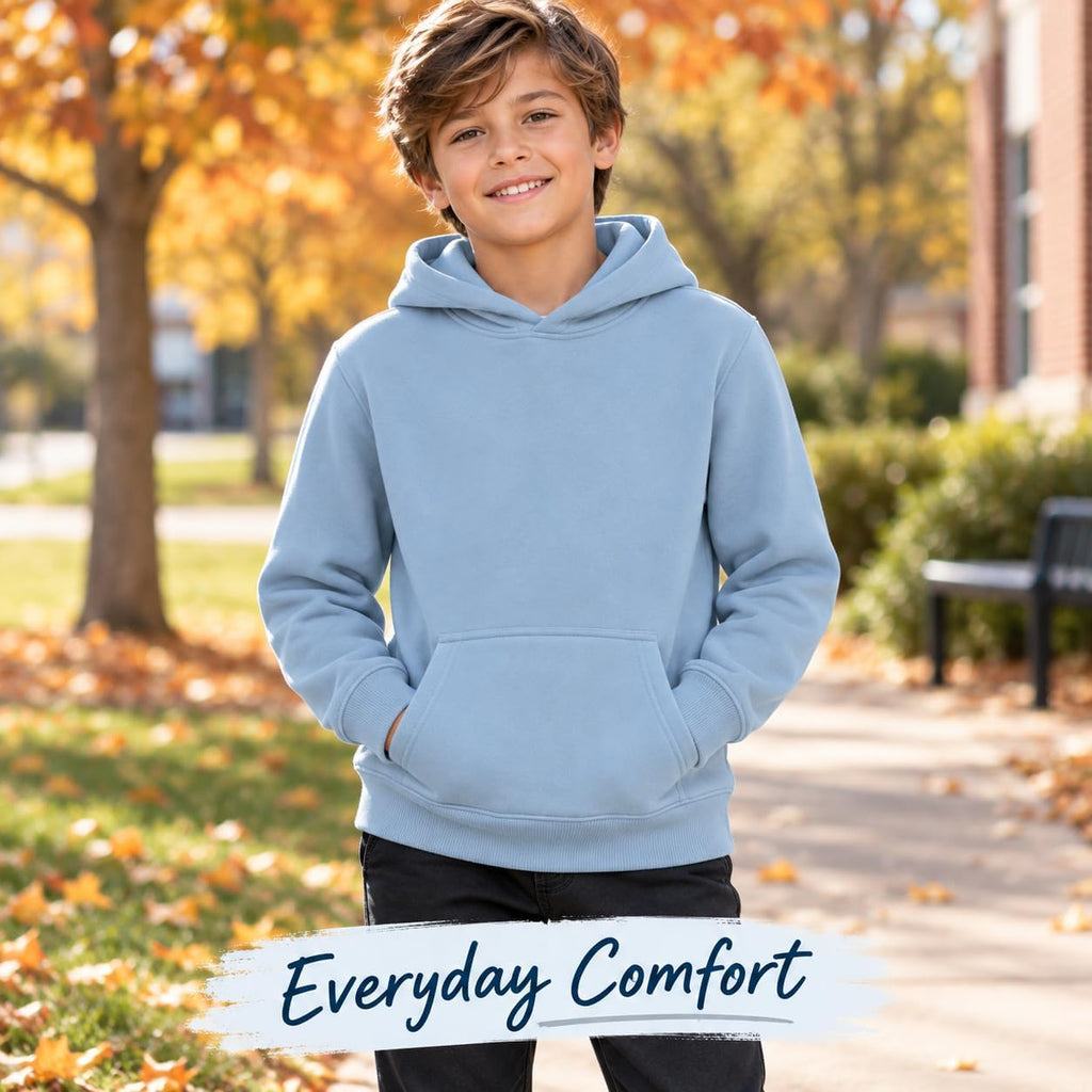 Boys Hoodies 3 Pack Fleece Pullover & Zip-Up Sweatshirts for Boys Kids Youth Plain Basic Everyday Wear