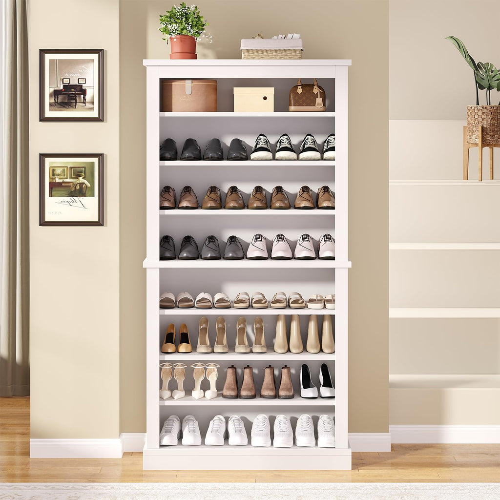 Freestanding Shoe Cabinet, Holds 40-45 Pairs, 71 Inch Tall 9-Tier Shoe Rack with Adjustable Shelves, Heavy Duty Open