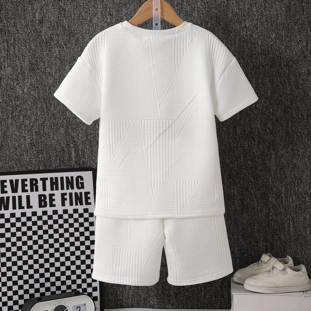 Tween Boys Clothes Summer Short Sleeve Top & Shorts Set Piece Casual Outfit