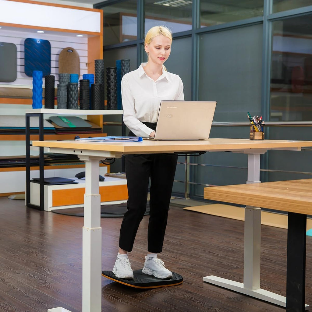 Standing Desk Anti fatigue Balance Board standing desk mat wobble board Rocker Board Comfort Mat (Large Size)