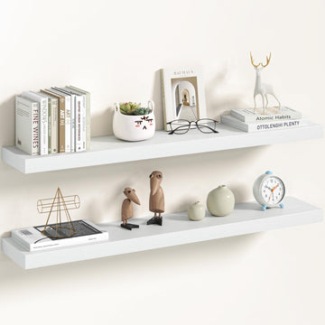 36 Inch Floating Shelves Wall Mounted for Display, 6.5 Deep Duty Shelves with Invisible Brackets Storage & Decor, 36"