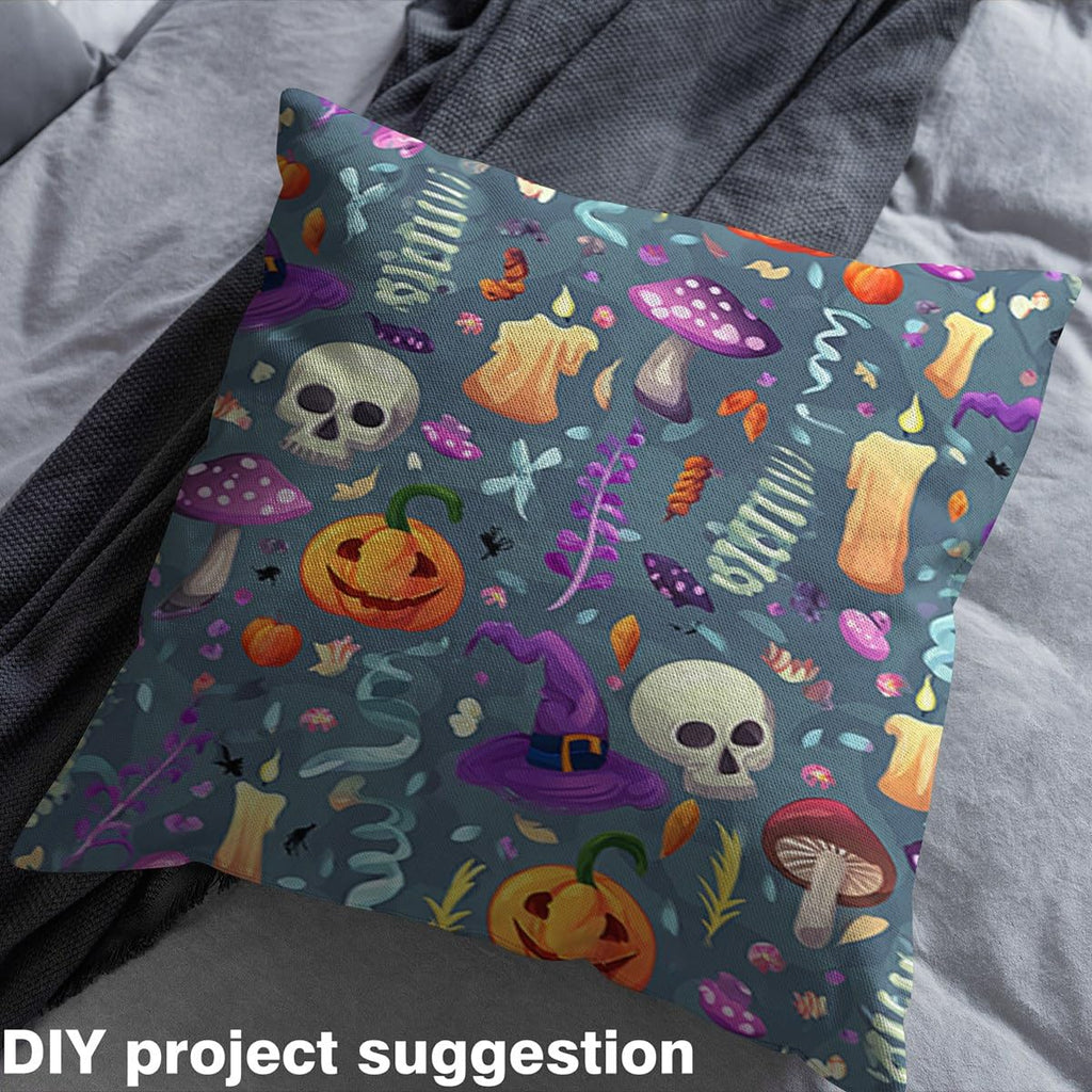 Halloween Cartoon Skull Fabric by The Yard 3 Yards Soft