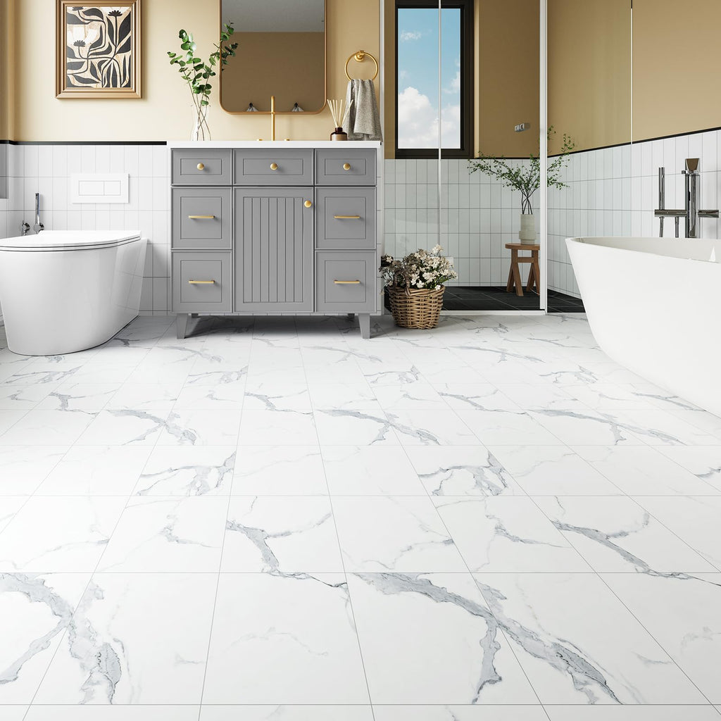 Peel and Stick Floor Tile Waterproof,Durable & Easy to Clean