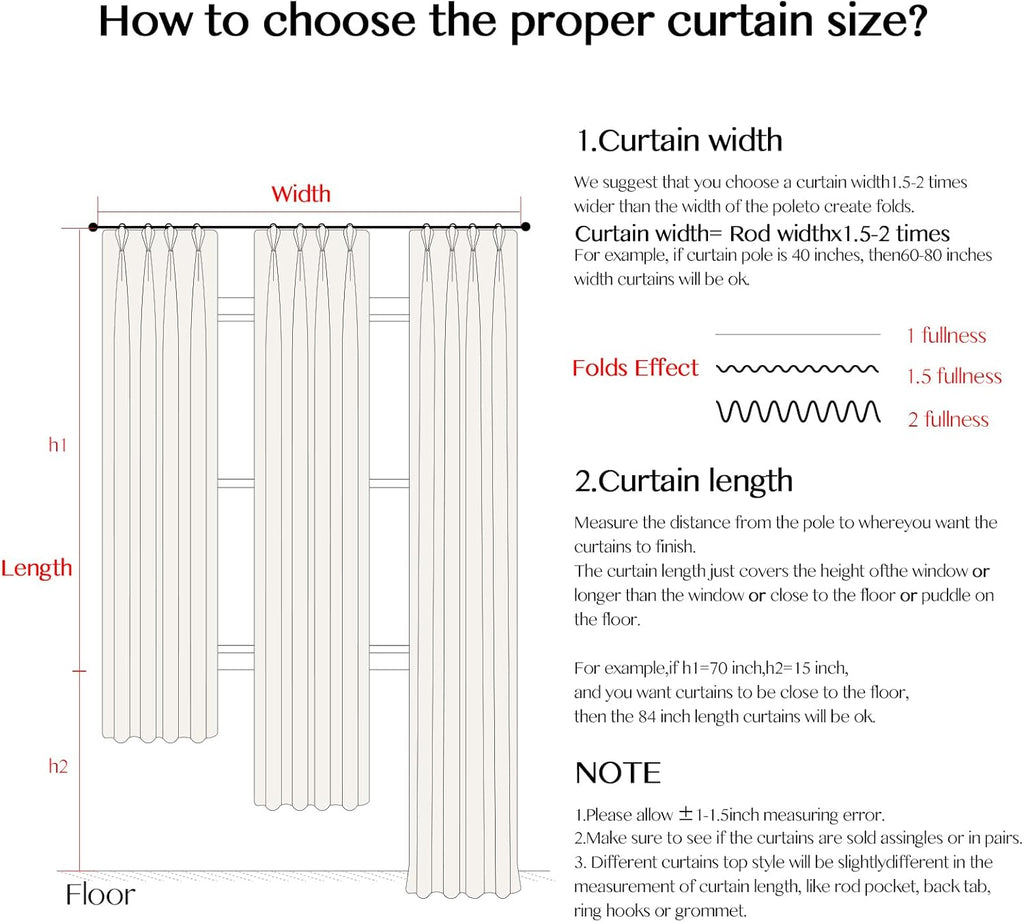 Liz Pinch Pleated Linen Curtains 84 Inches Long - Light Filtering Curtains, Semi Sheer Window Curtains, Luxury Pinch