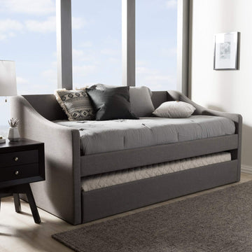 Barnstorm Upholstered Daybed with Trundle in Gray