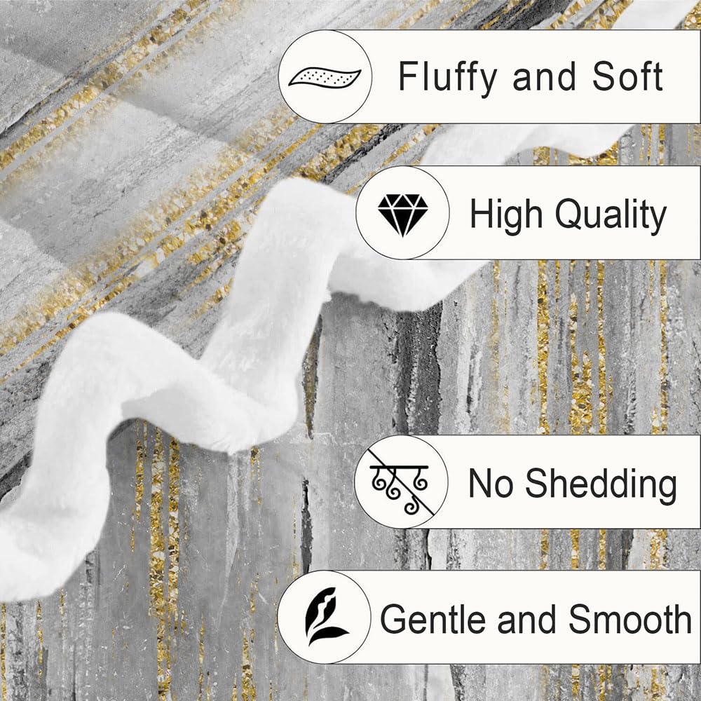 Gray Gold Throw Blanket, Grey Abstract Texture Soft Fleece Blankets for Couch Sofa Bedroom, Morden Blanket for Women