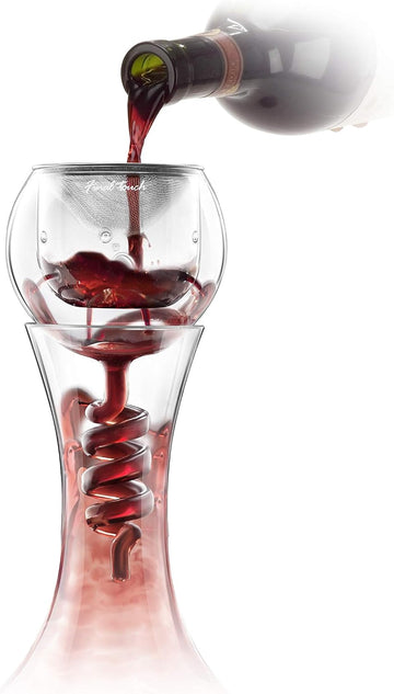 Twister 3-Phase Glass Wine Decanter Aerator & Filter