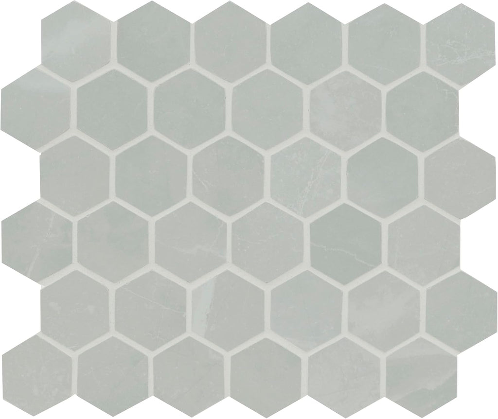 Sande Grey 2in. x 2in. Hexagon Matte Porcelain Mosaic Tile Flooring