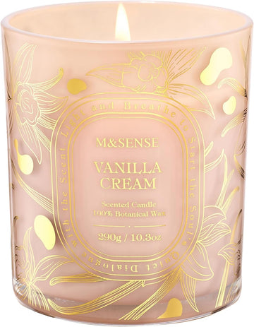 Vanilla Scented Soy Candle, 55H Burn Time Non Toxic 10.3oz - Set of 103