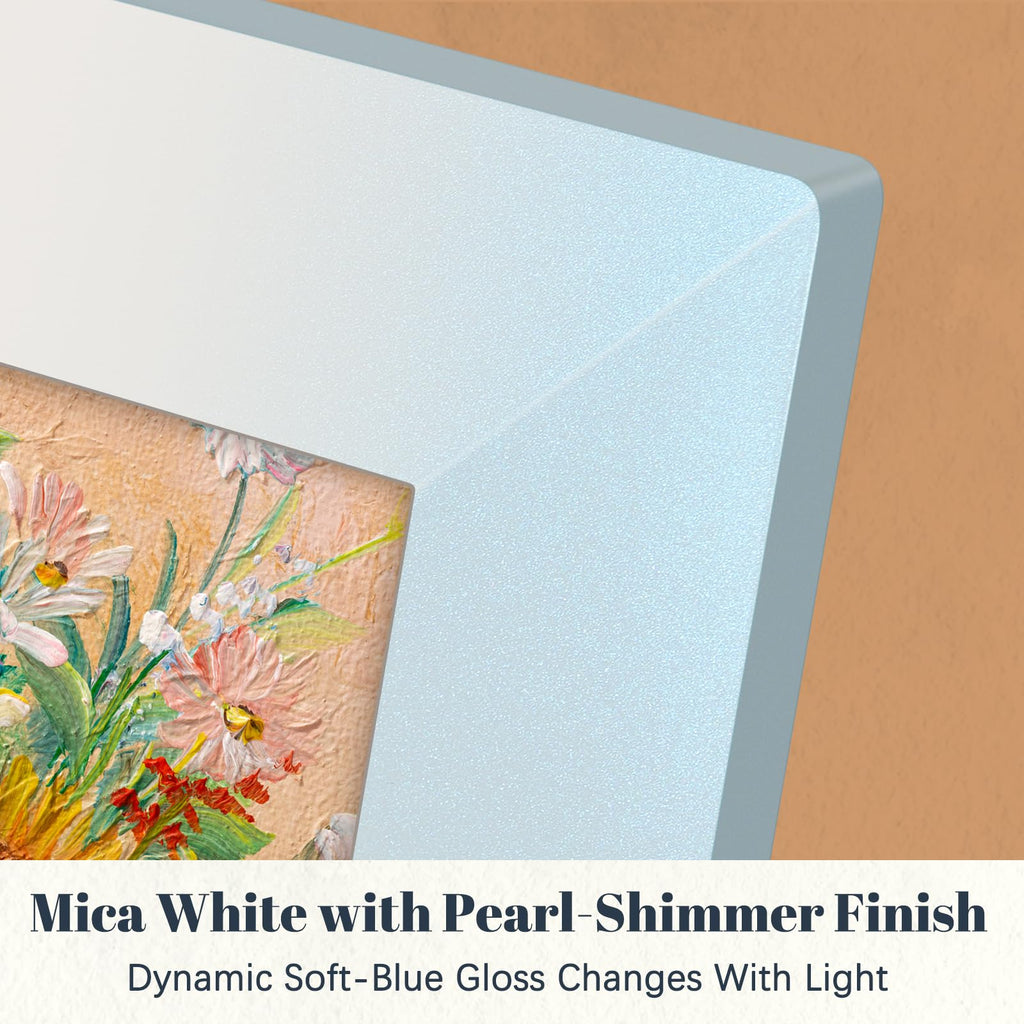 Frameo Digital Picture Frame WiFi HD Photo Frame 10.1" Mica White