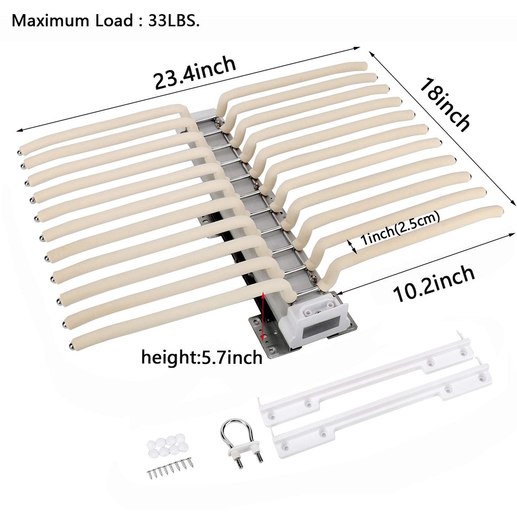 Pull Out Trousers Rack 22 Arms Steel Pull Out Pants Rack Pants Hanger Bar Clothes Organizers for Closet for Space