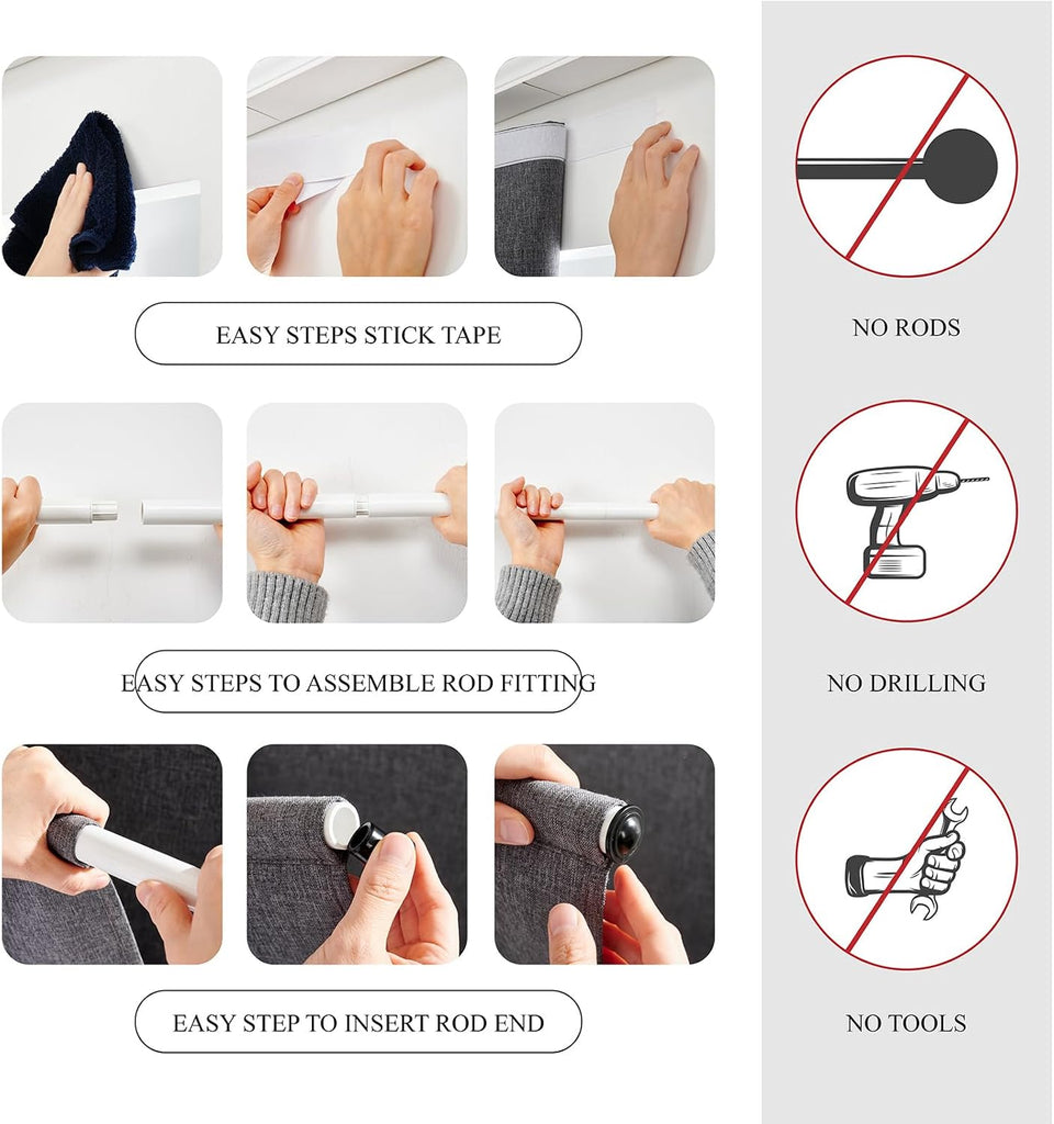 Cordless Blackout Door Curtains, Triple Layers 100% Light Blocking & UV Protect, Noiseless Adjustable Roller Shade