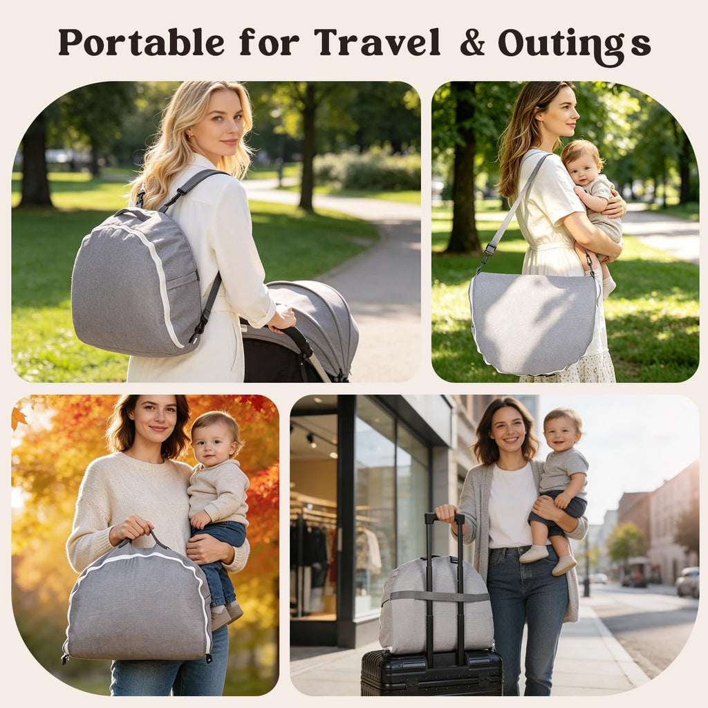 In-1 Baby Lounger for Newborns 0-24 Months, Portable & Foldable
