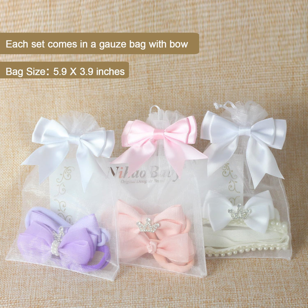 Mini Small Bows Headband Set for Preemie Infant Girl