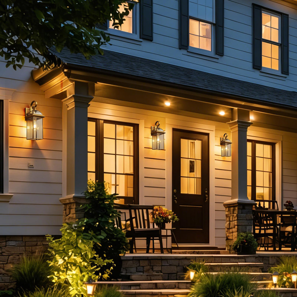 Brass Outdoor Wall Lights, Waterproof Porch Sconces, Bulbs Included, 2-Pack