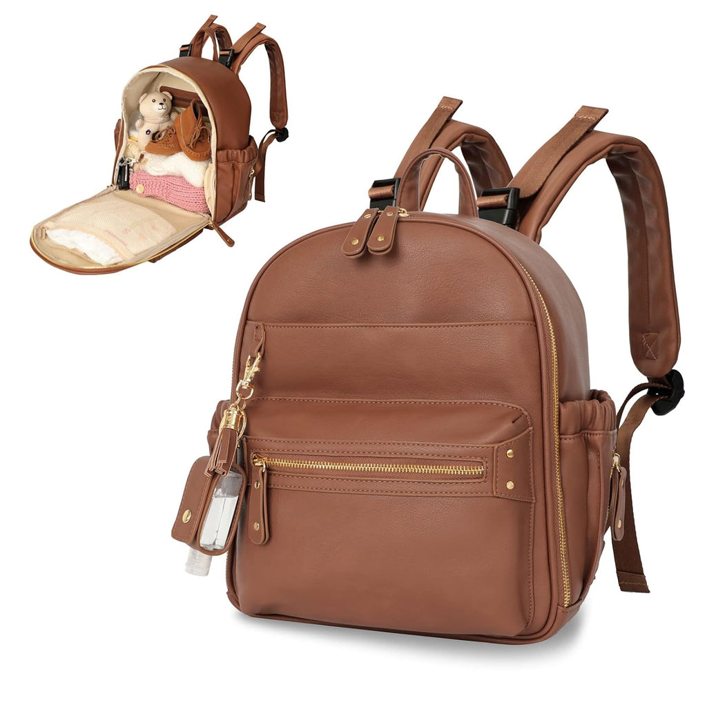Diaper Bag Backpack Leather Diaper Bag(Regular Size & Mini Size)