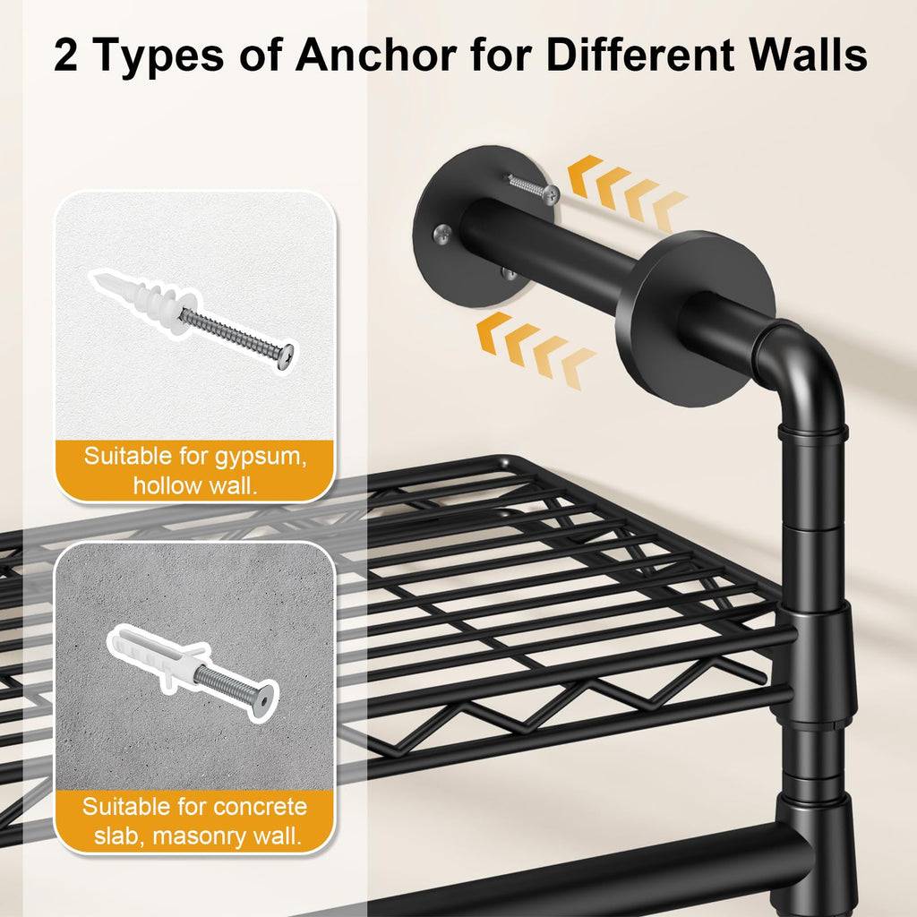M8 Wall Mounted Clothes Rack, Closet Wardrobe Racks