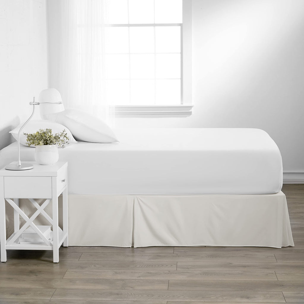 Bed Skirt - Ultra Soft Microfiber - Easy Fit with 14 Inch Tailored Drop - Hotel Quality, Shrinkage & Fade Resistant