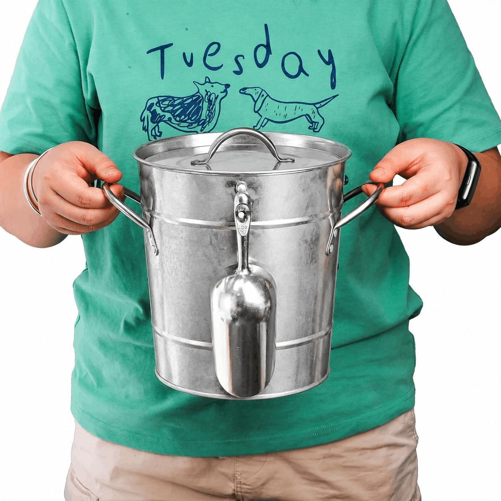 4 Liter Ice Bucket with Scoop and Lid, Double Walled Insulated Ice Bucket for Parties, Cocktail Bar, Wine Chiller