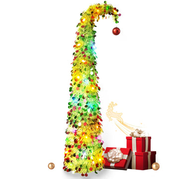 5ft Pop Up Artificial with LED Lights for Holiday Decor