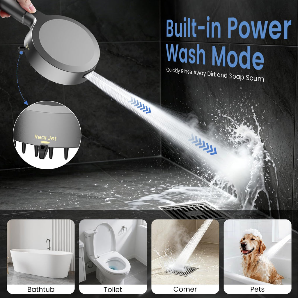 Shower Head with Handheld, 5" High Pressure Hand held Showerhead