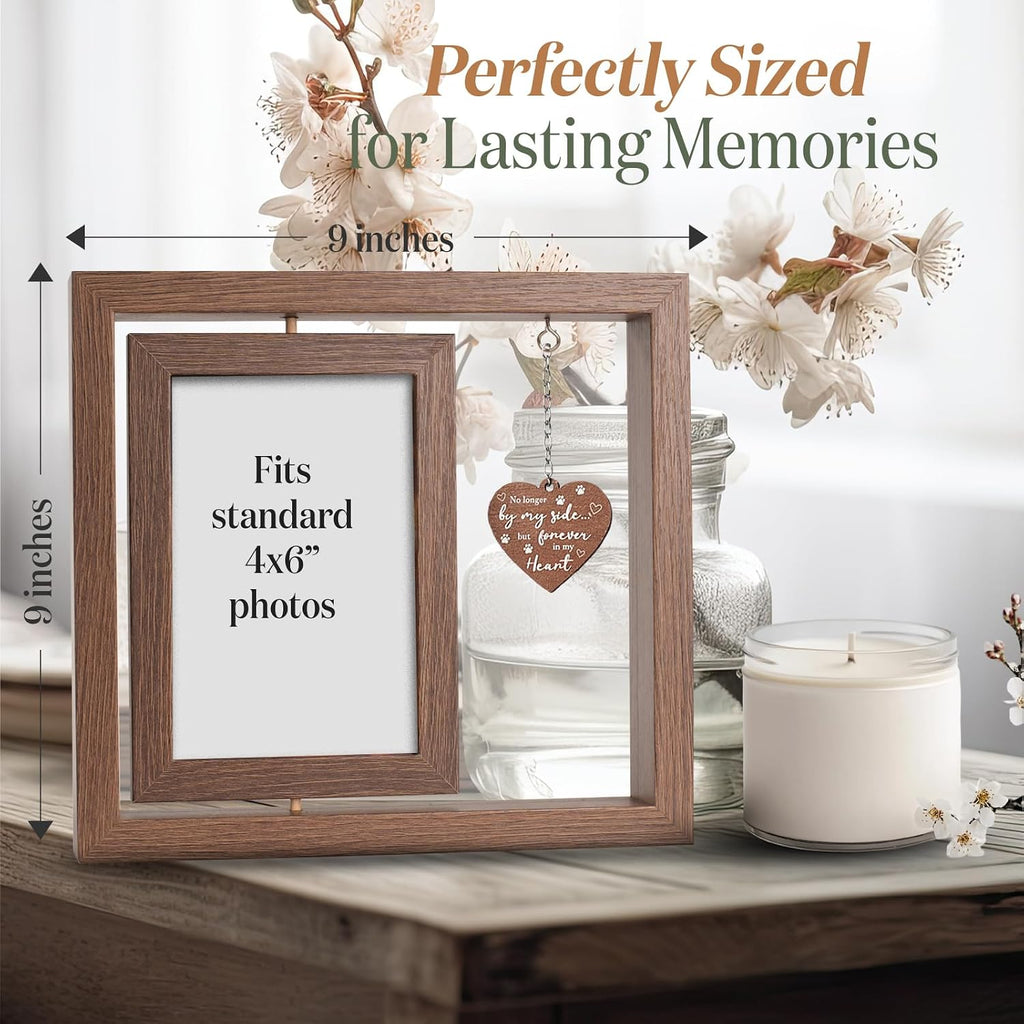 4×6 Pet Memorial Photo Frame - Keepsake Remembrance Sympathy Gift for Loss of Dog or Cat - No Longer By My Side But