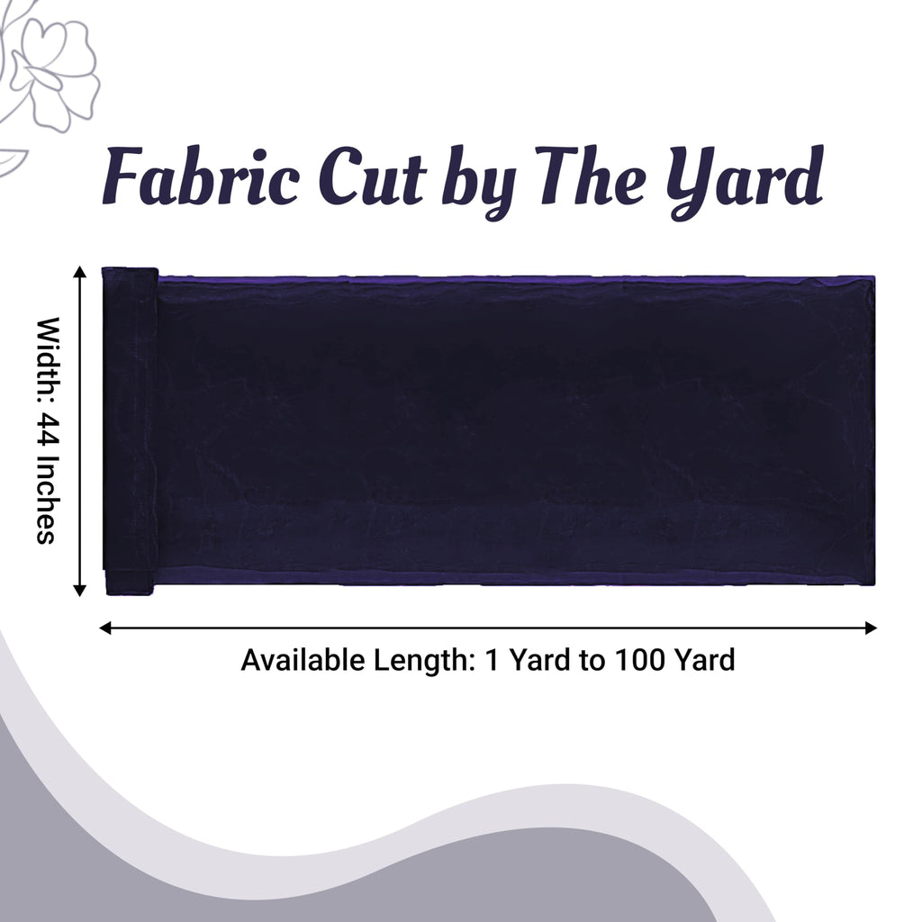 5 Yard Organza Fabric 44" Wide for Wedding Event Décor - Navy Blue