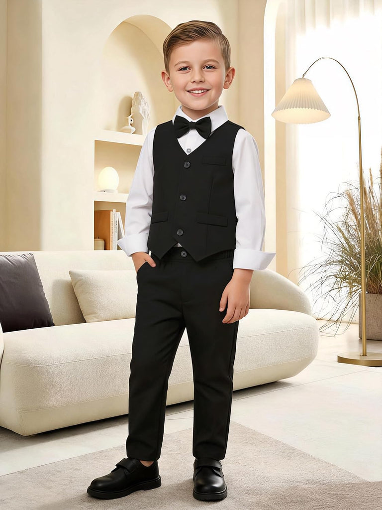 Toddler Boy Suit Set Baby Tuxedo Boys Formal Outfit