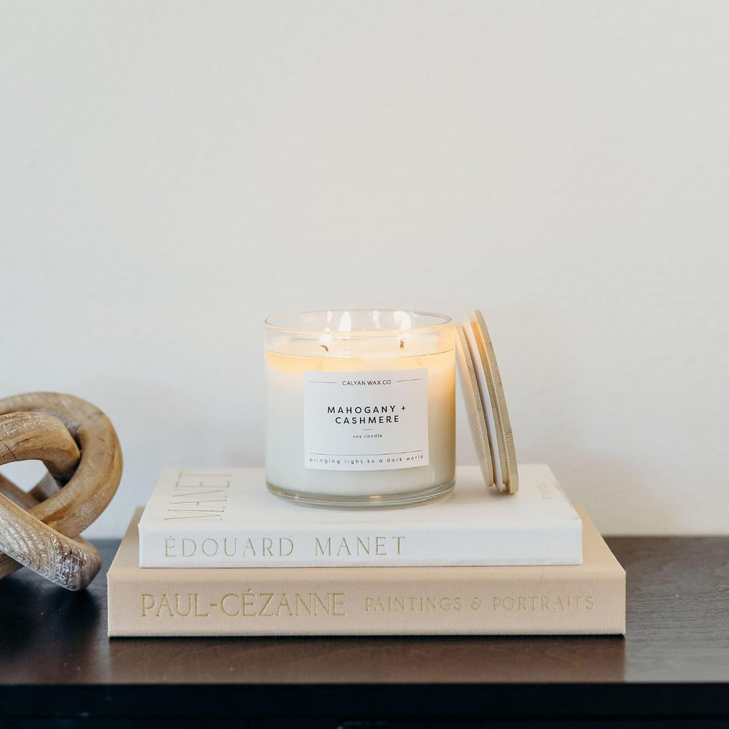 Mahogany & Cashmere 3 Wick Scented Candle - 43 Hour Burn - Set of 149