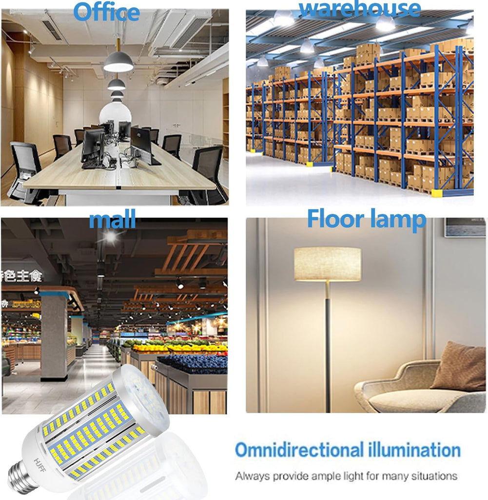 Led Light Bulb 500W Equivalent 7500 Lumen 5000K Waterproof E26/E27 Medium Base 60W led Bulb for Outdoor Indoor Lamp
