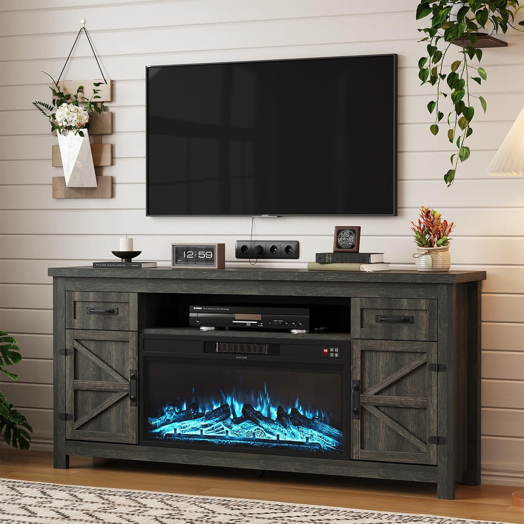 With Barn Door, 70 inch, Gray