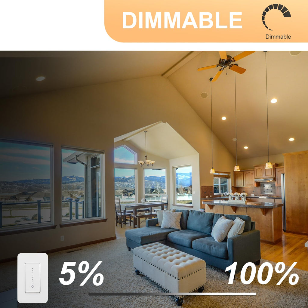 Brushed Nickel Recessed Lighting 6 Inch,12 Pack Recessed LED Retrofit Lighting,2700-6000K 5CCT Selectable, Damp Rated