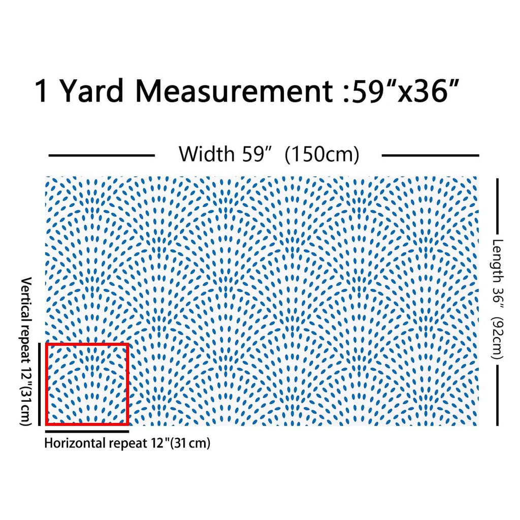 Raindrop Fabric By The Yard, Geometric Circular Upholstery Fabric for