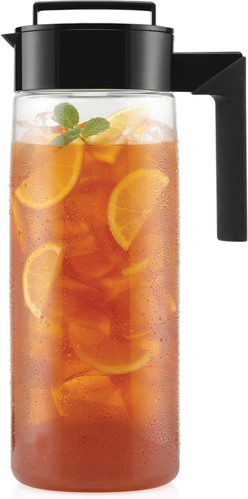 Airtight Pitcher - Durable BPA-Free Eastman Tritan Odor/Stain-Resistant Leakproof Lid for Iced Tea/Water Easy-Grip
