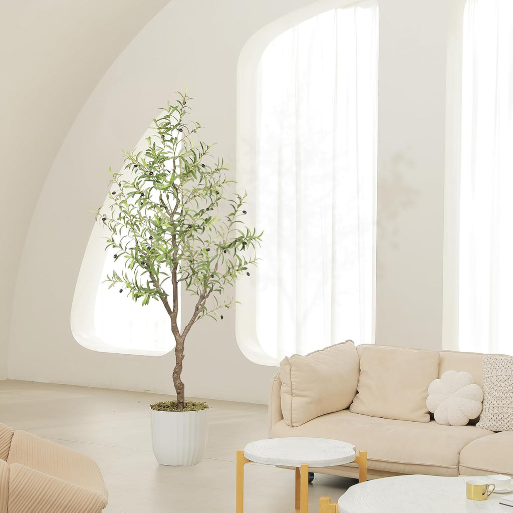 Olive Trees Artificial Indoor with Olive Branches, Lifelike Fruits