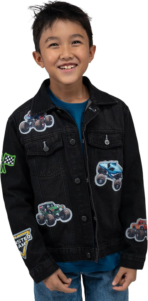 Denim Jacket Logo Toddler to Big Kid Grave Digger El Toro Loco Megalodon
