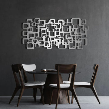 Modern Luxury Style Metal Wall Art, 3d Metal Wall Art, Mid-Century Decor Abstract Wall Sculpture, Wall Sculpture