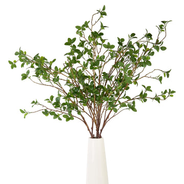 8 pcs 41.3inch Greenery Stems Artificial Branches for Vases Olive, Spring Green Long Stem Fake Plants Indoor Branches