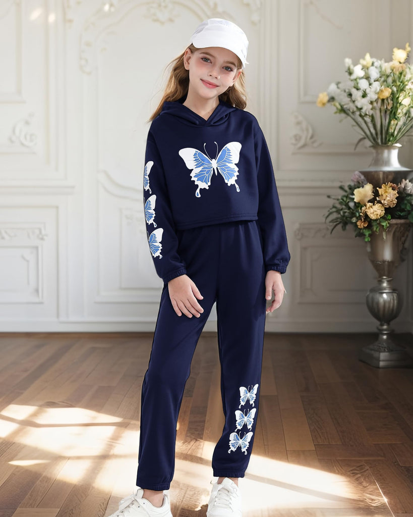 Girls Clothes 2 Piece Outfits Sweatsuit Set Kid Clothes 9-10