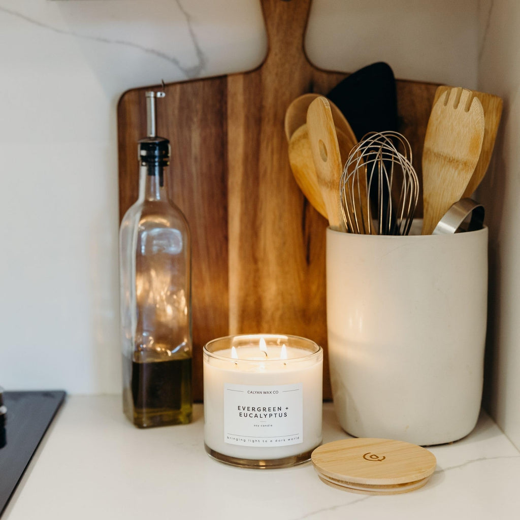Evergreen & Eucalyptus 3 Wick Scented Candle - 43 Hour Burn