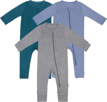 Bamboo Rayon Unisex Baby Footless Long Sleeve Romper Sleepers