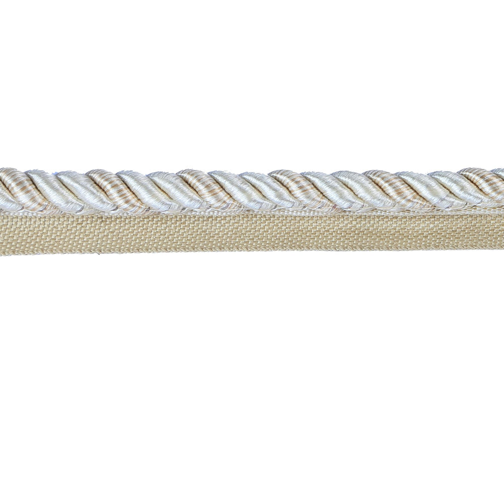 3/8" Nylon Twisted Lip Cord Trim,Mix Beige - 12 Yard