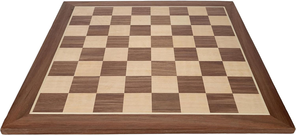 Classic Walnut Wooden Chess Board Only 11.875 inches, Large Chess Board for Adults, Wood Veneer Chessboard, 1.25 inch
