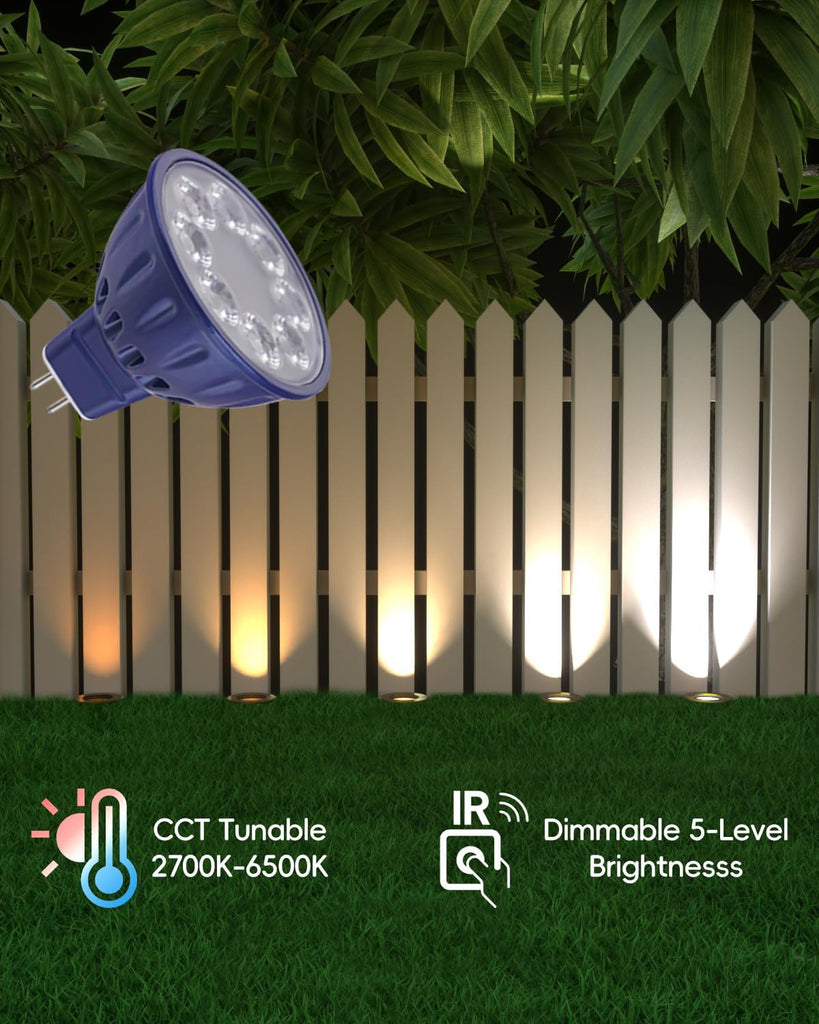 MR 16 LED Bulbs for Landscape Lighting, 5W RGBW MR16 Bulb 3-Pack