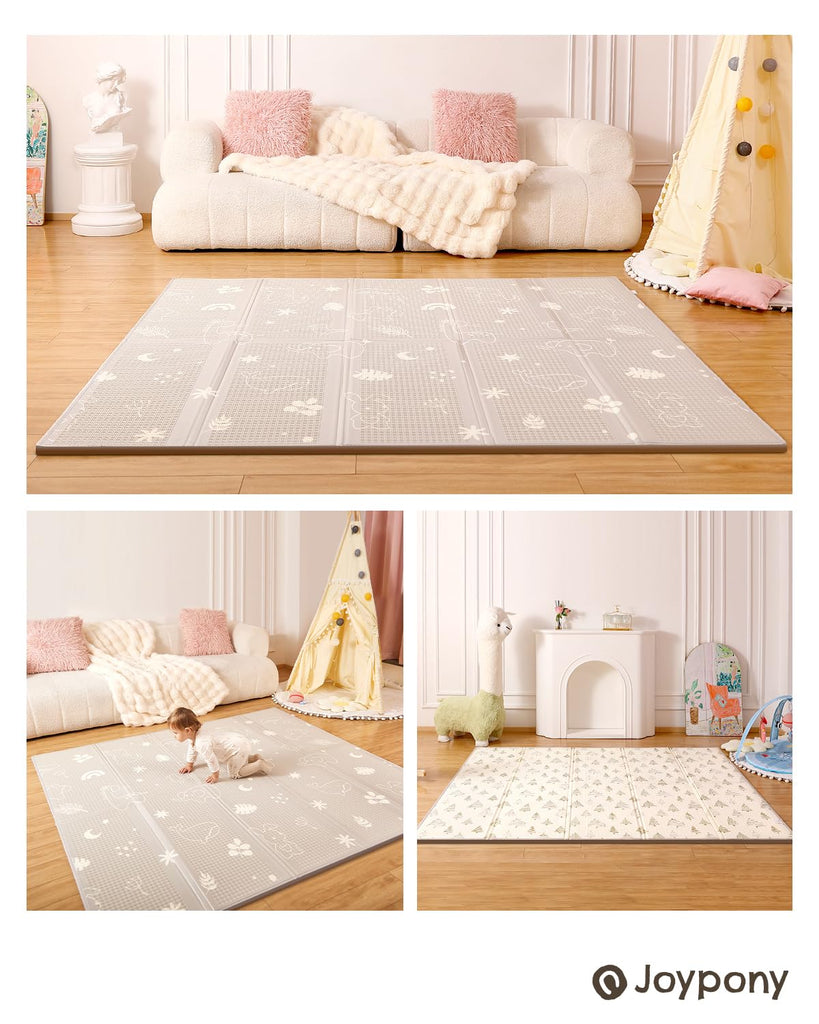 Baby Play Mat, 71x59 Inch Foldable Play Mats for Babies and Toddlers, Waterproof & Anti-Slip Portable Foam Floor Mat