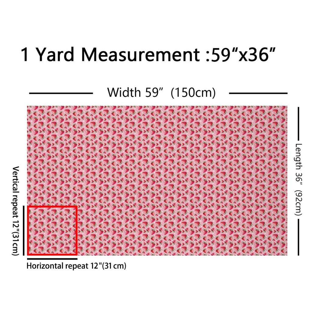 Strawberry Fabric By The Yard 5 Yards