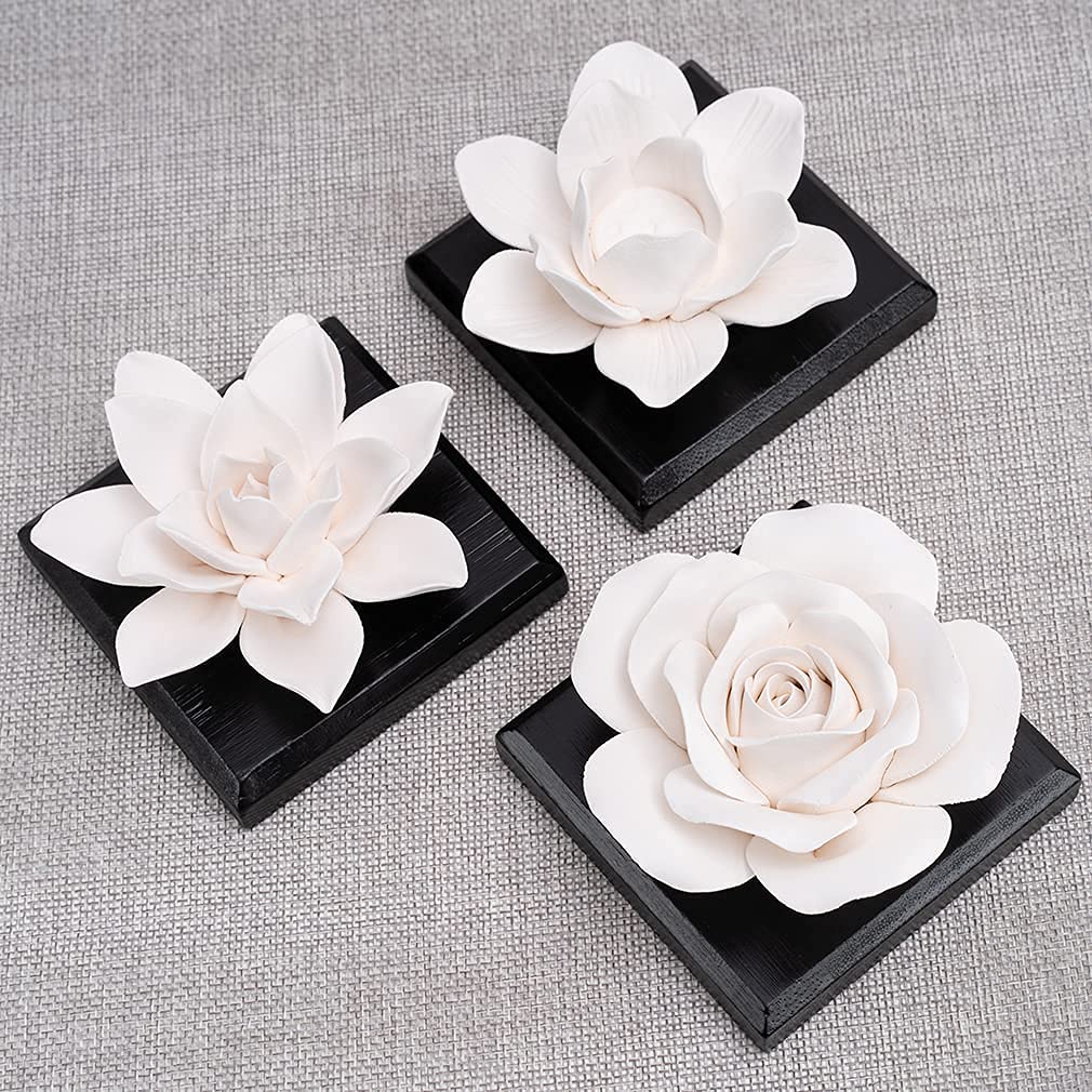 Rose Flower Styling Essential Oil Diffuser Stone, Non-Electric, Handmade Products, Decorative Tabletops, Car